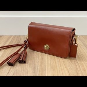 Coach Legacy Penny 19914 Leather Crossbody Cognac Brown